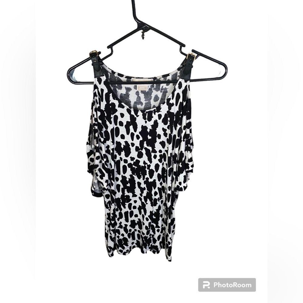 Michael KORS WOMENS blouse size med black& white